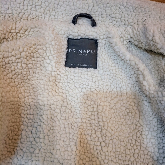 Primark Denim and Fleece Jacket Sherpa Lined  Xs - Picture 2 of 5